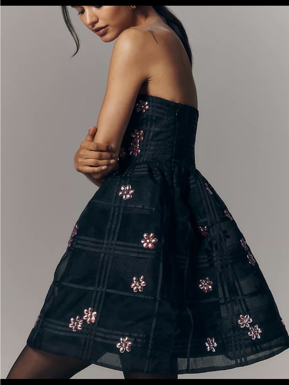 Maeve Black Text Graphic Dress